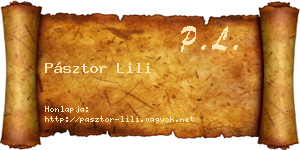 Pásztor Lili névjegykártya